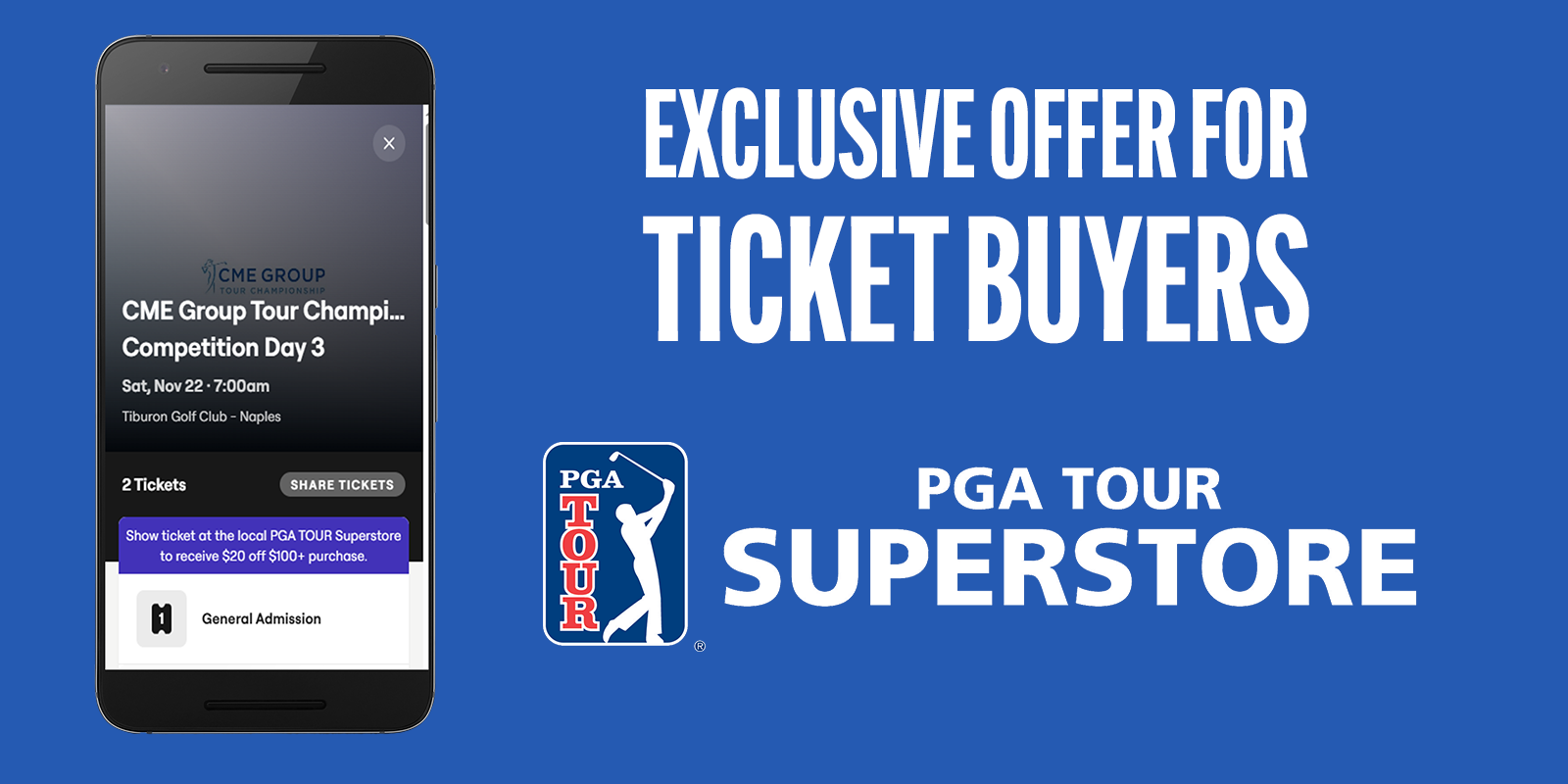 PGA TOUR Superstore Exclusive Offer for Ticket Buyers